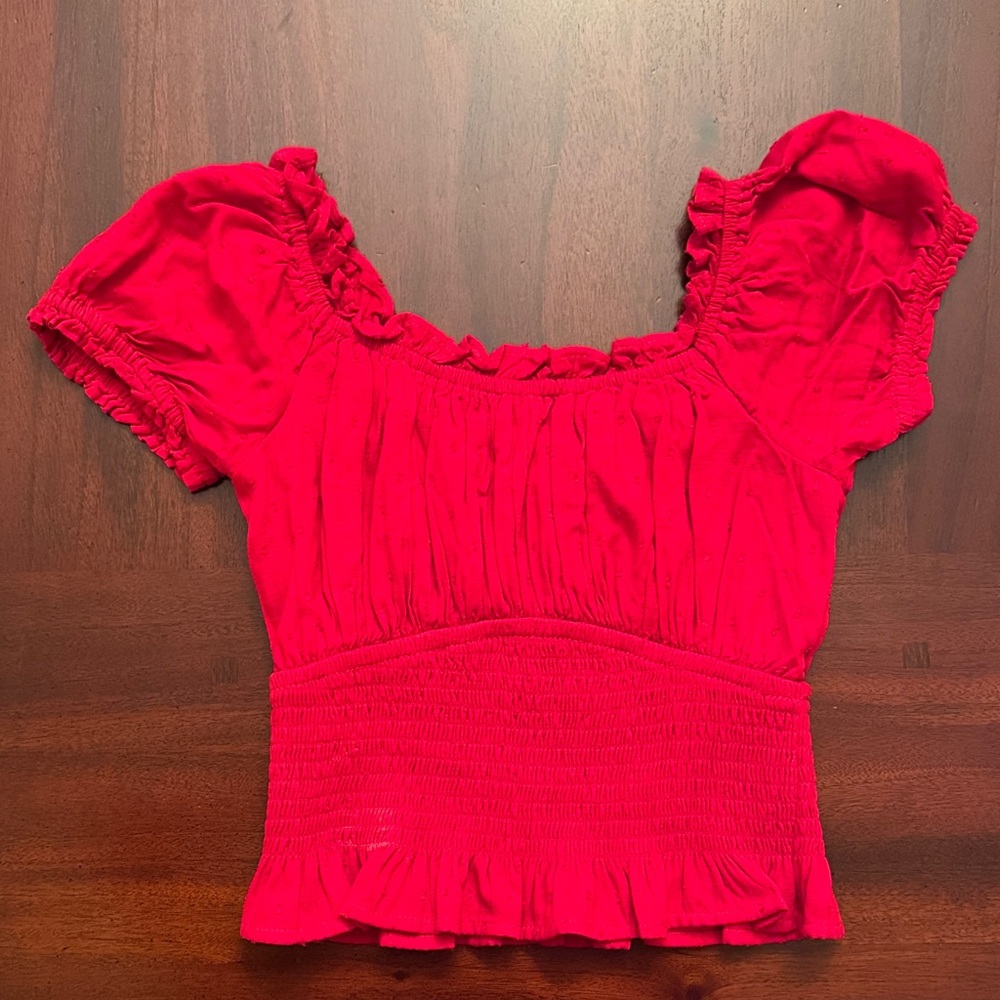 Hollister Scarlet Ruffle Top